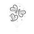 Wedding Day Heart Latex Balloons (8 pack)