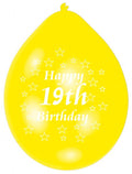 Happy Birthday 19th Balloons