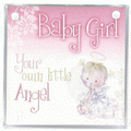 Pretty as a picture - 'Baby Girl' Acrylic frame and card