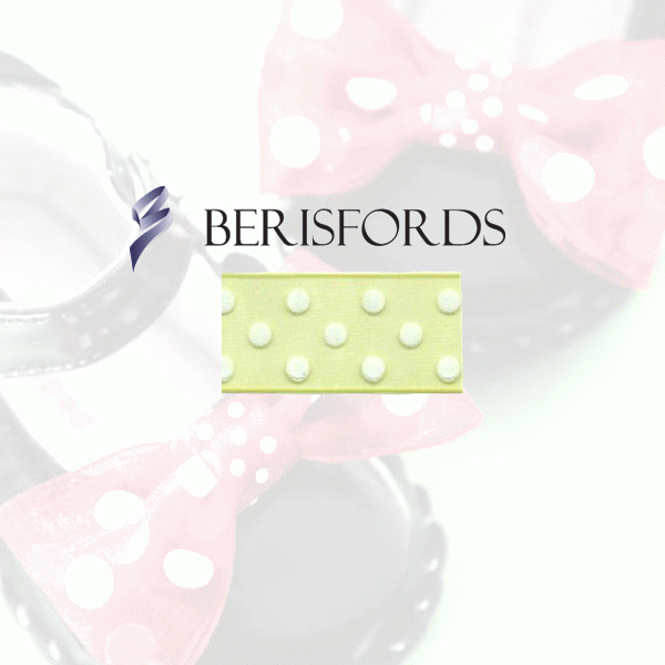 Sheer dots lime ribbon - 23mm - 25m
