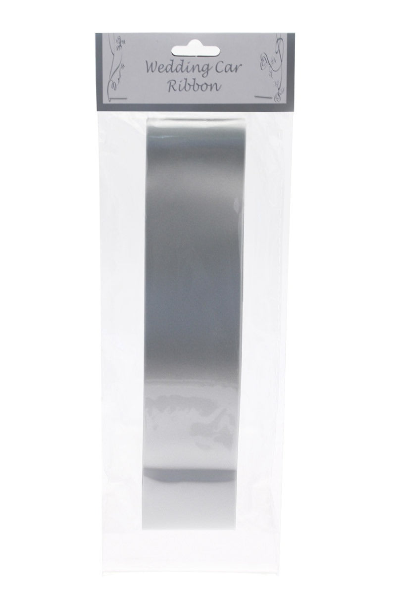 Silver Wedding Car Ribbon